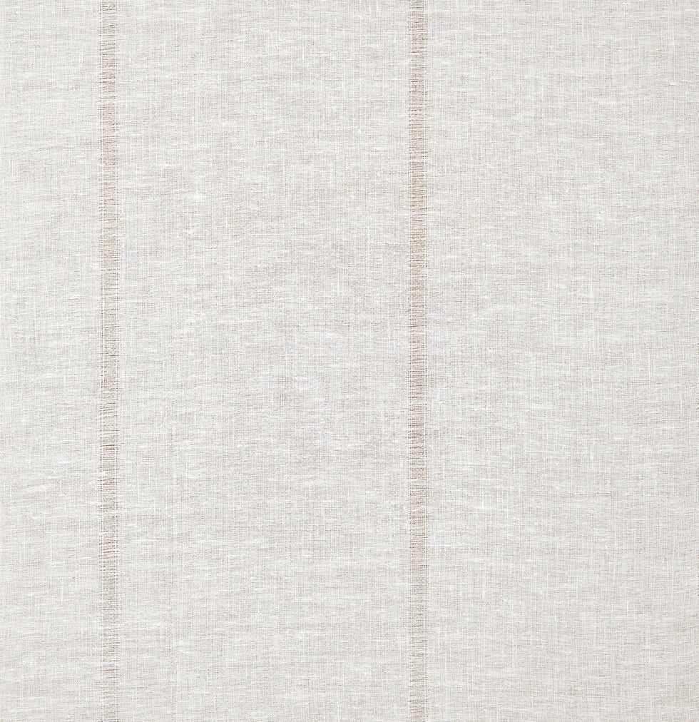 Textured Stripe Sheer Linen | VOL - White/ Natural