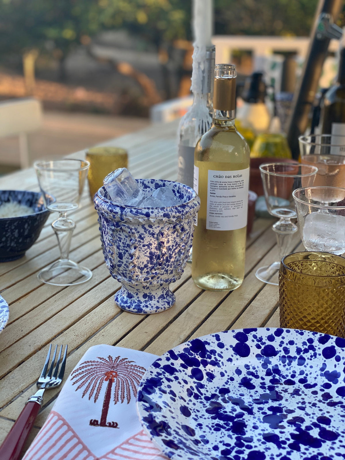 White Splatter Dinner Plate