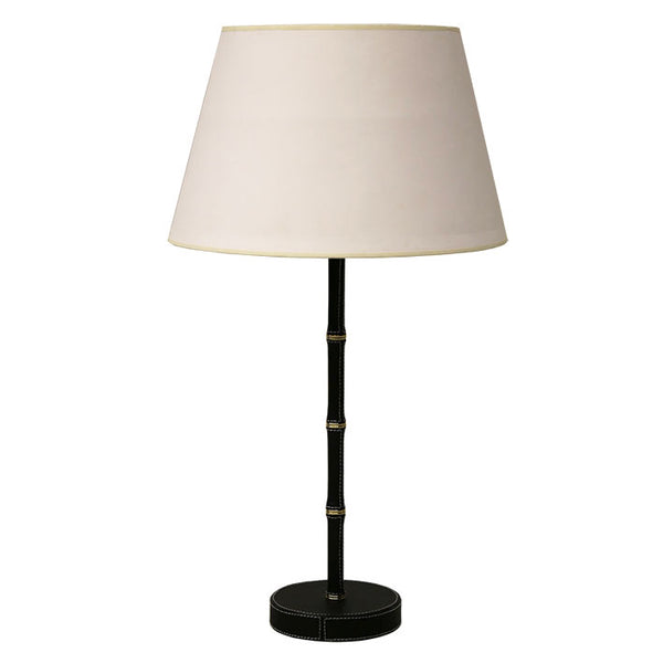 Adnet Table Lamp - Black Leather - JAMES Showroom
