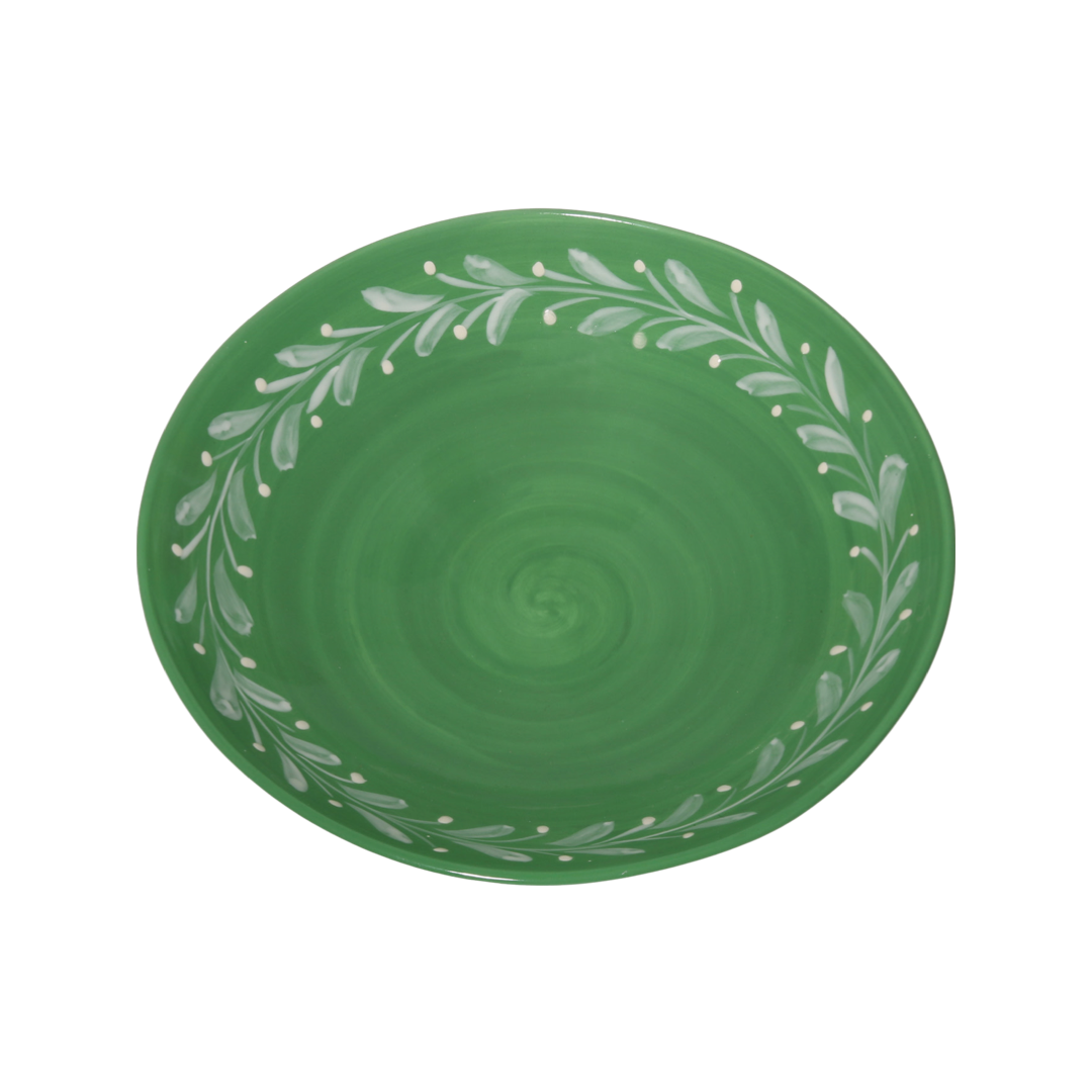 Anna Reverse Green Serving Bowl