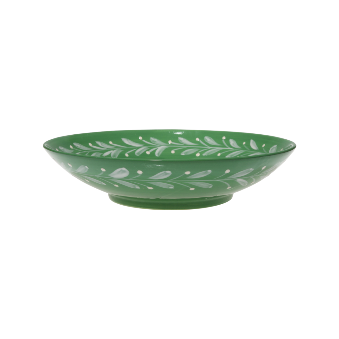 Anna Reverse Green Serving Bowl