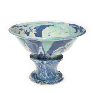 Baby Blue Pedestal Bowl