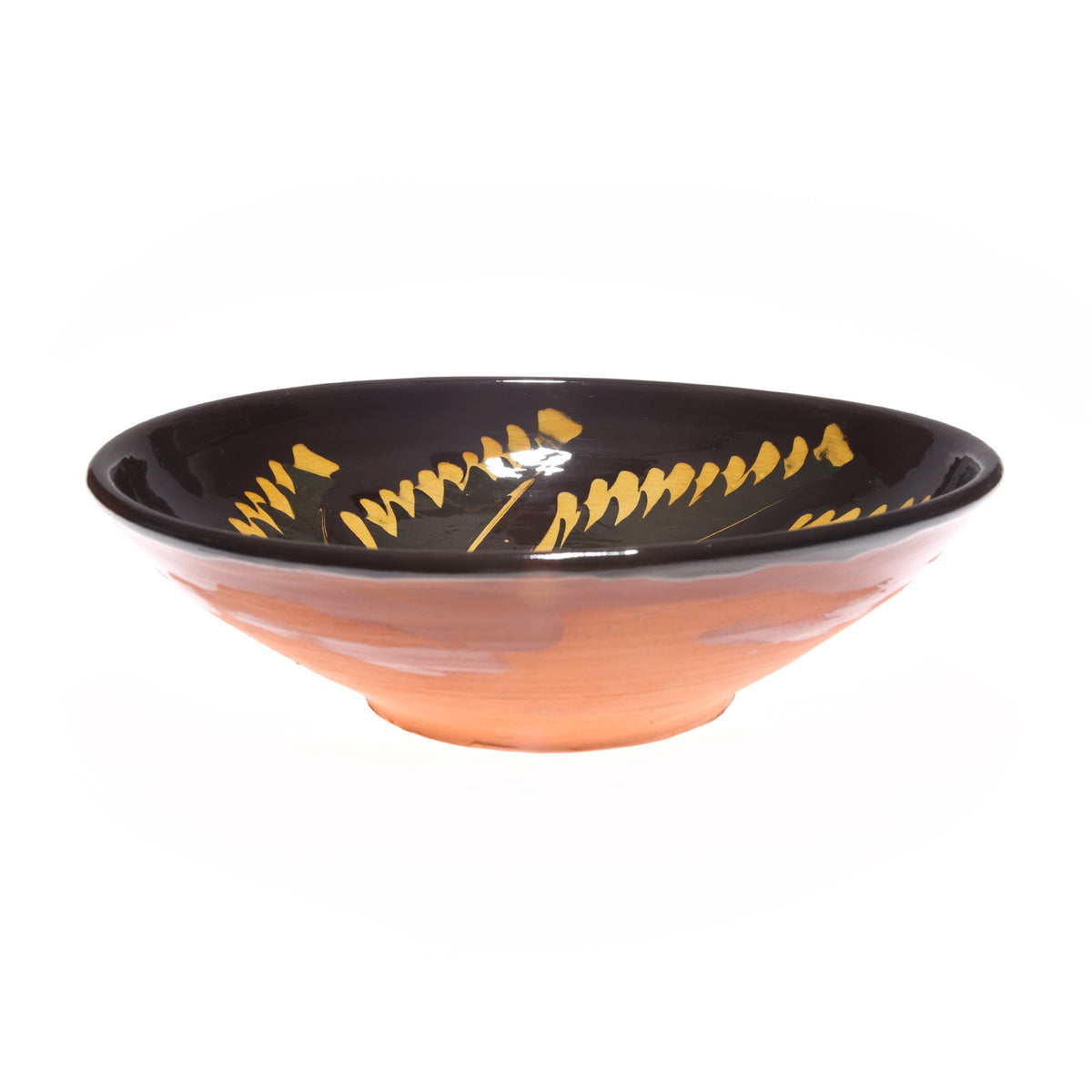 Brown and Yellow  Serving Bowl