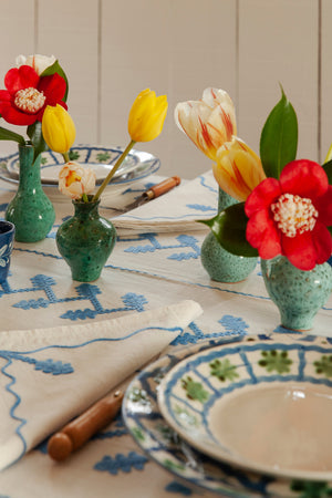 Blue Vine Tablecloth