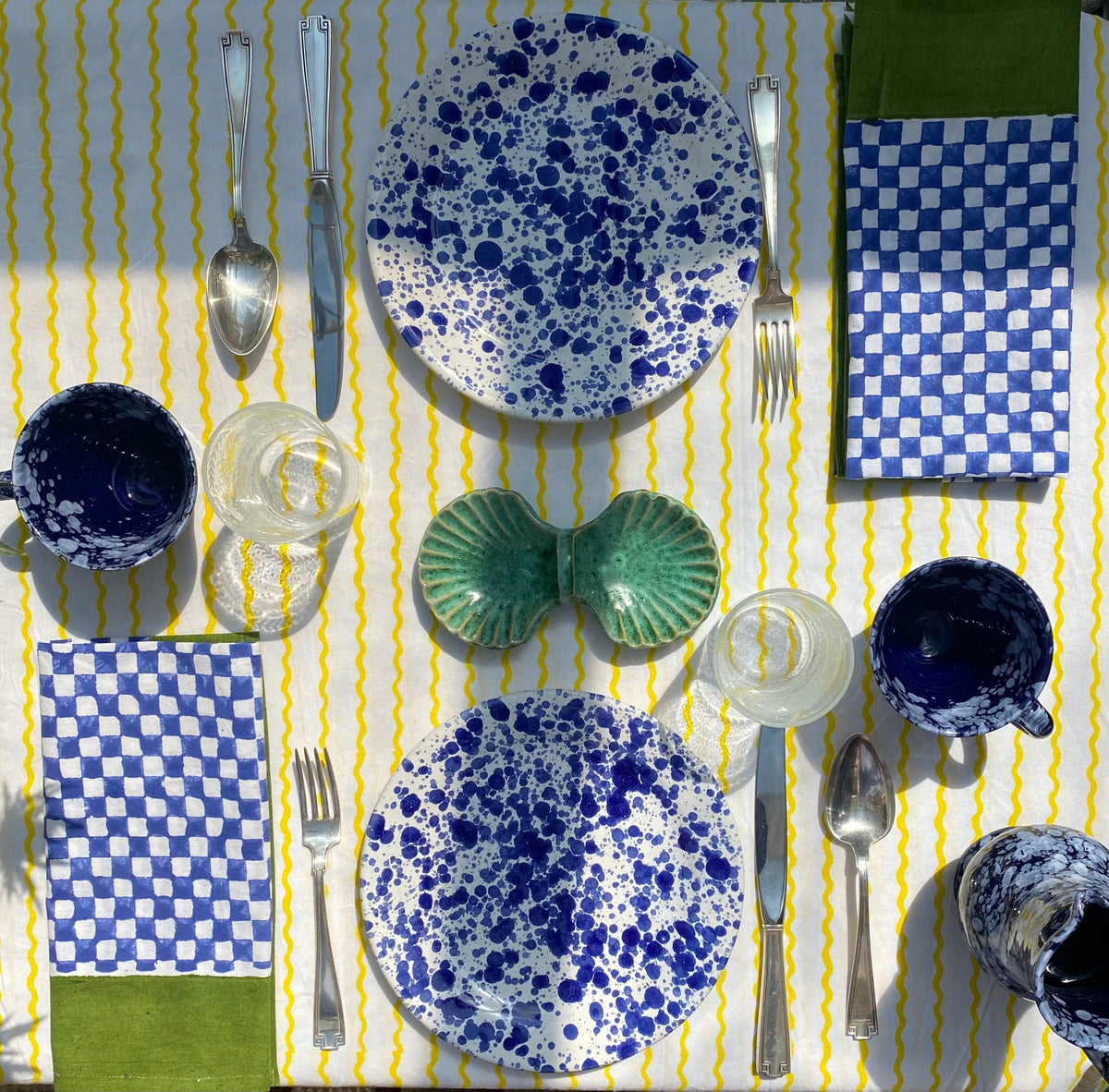 Yellow Squiggle Tablecloth