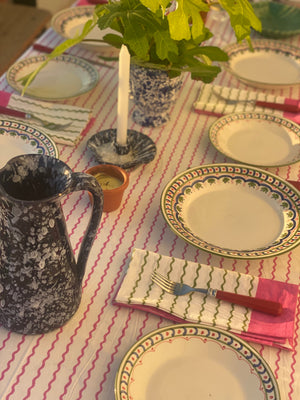 Pink Squiggle Tablecloth