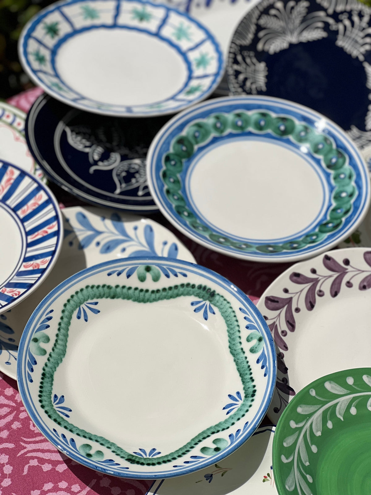 Caterpillar Blue Dessert Plate