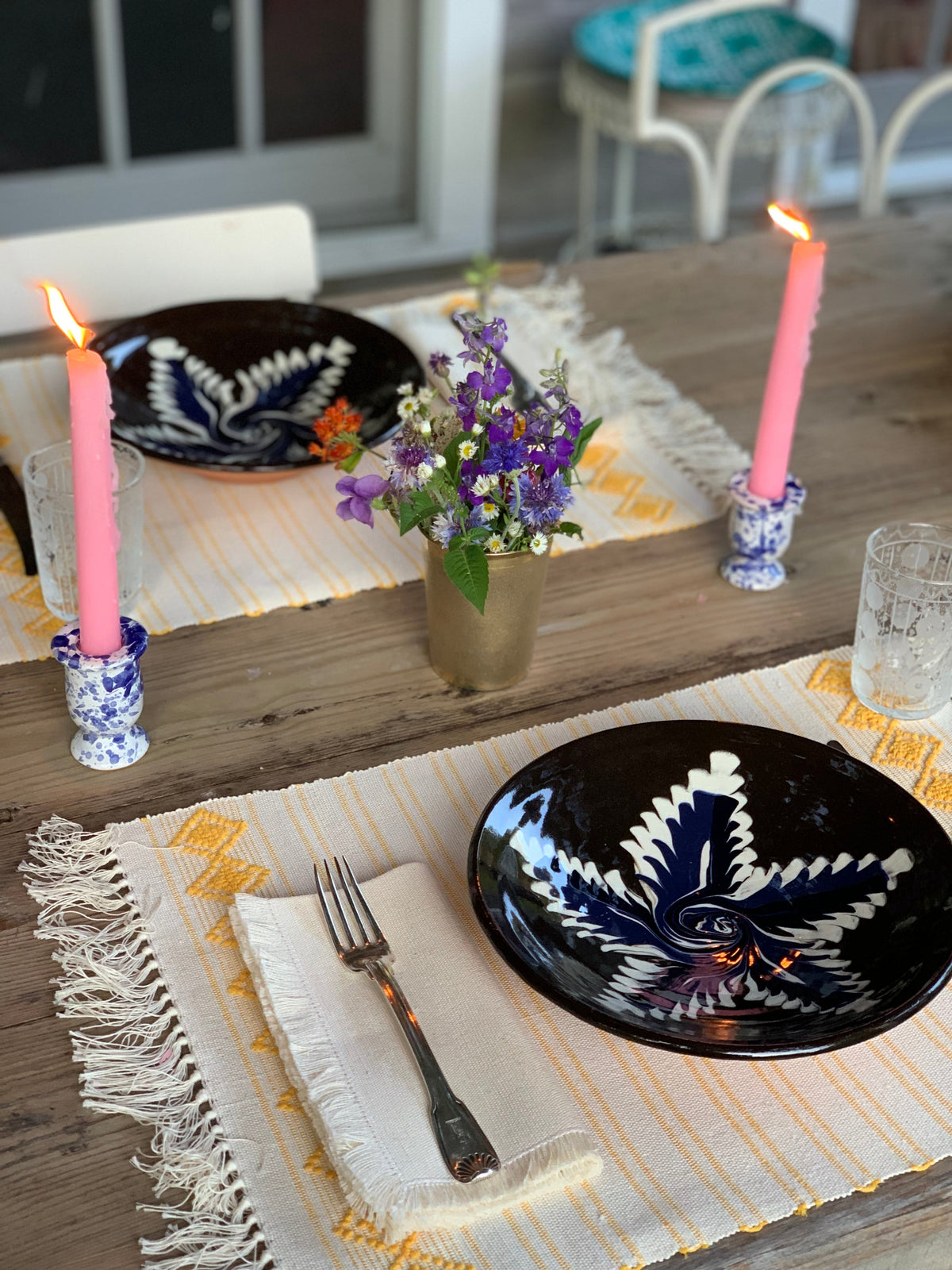 Ariadne Pasta Plate Blue