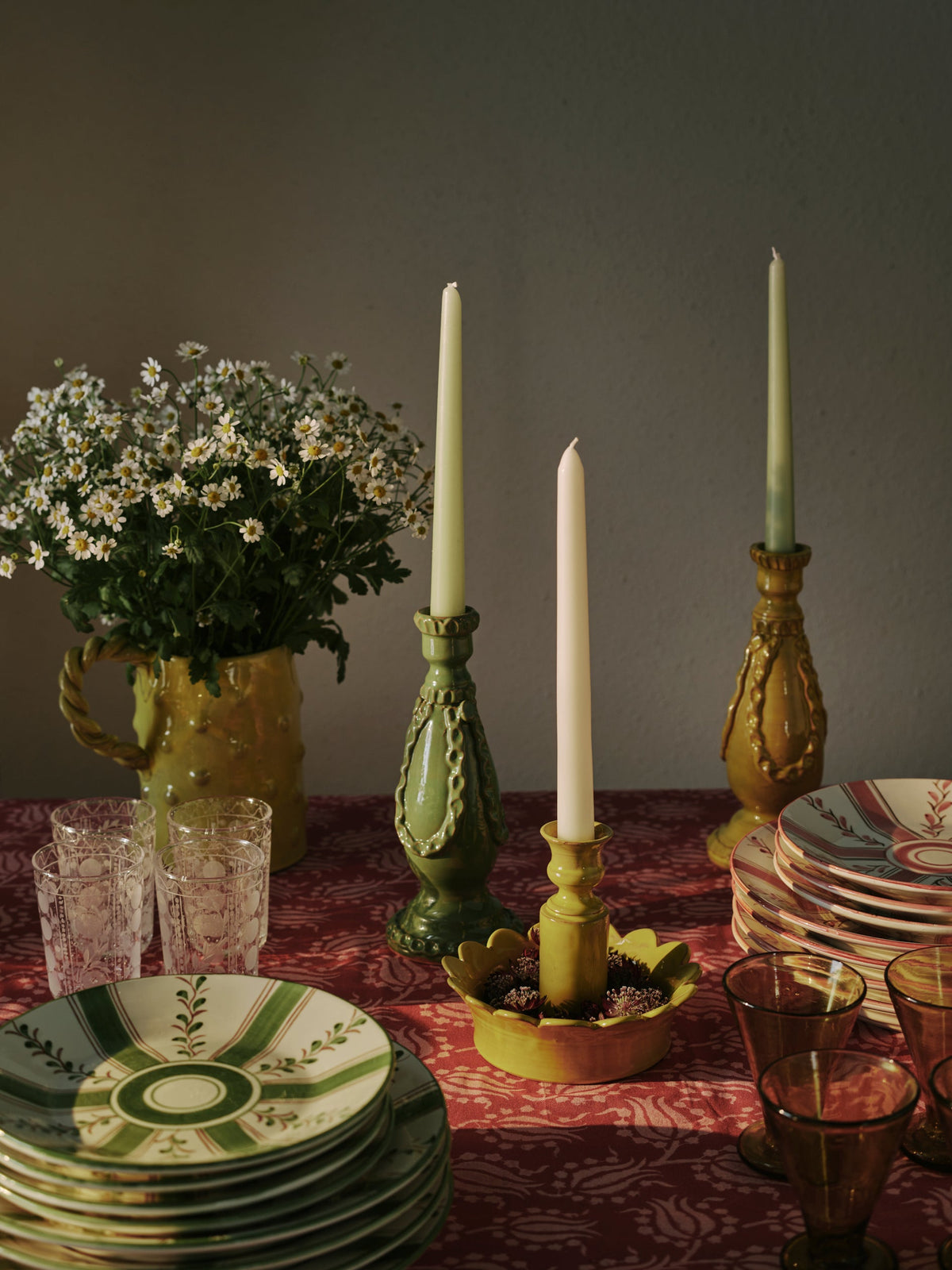 Yellow Garland Candlestick