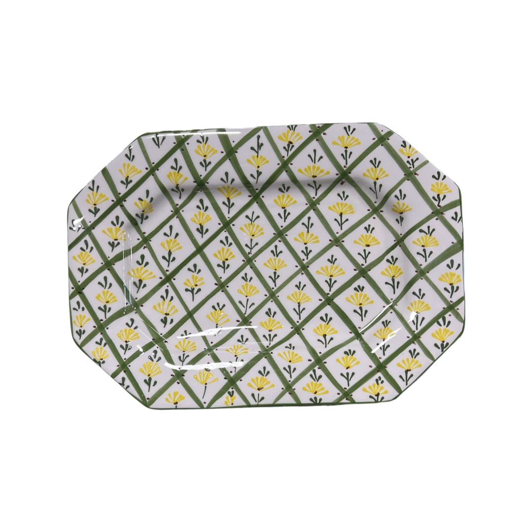 Chita Green and Yellow Platter Small