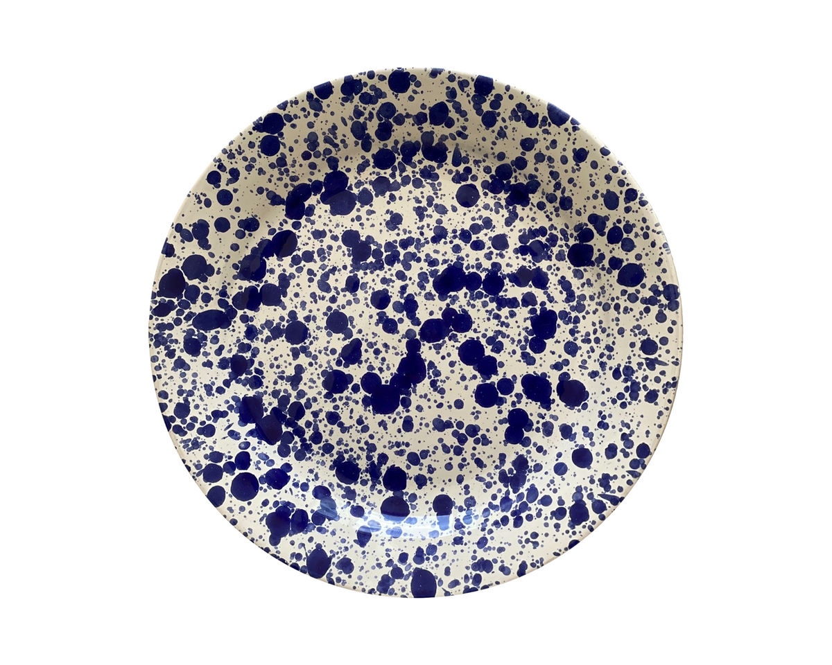 White Splatter Dinner Plate