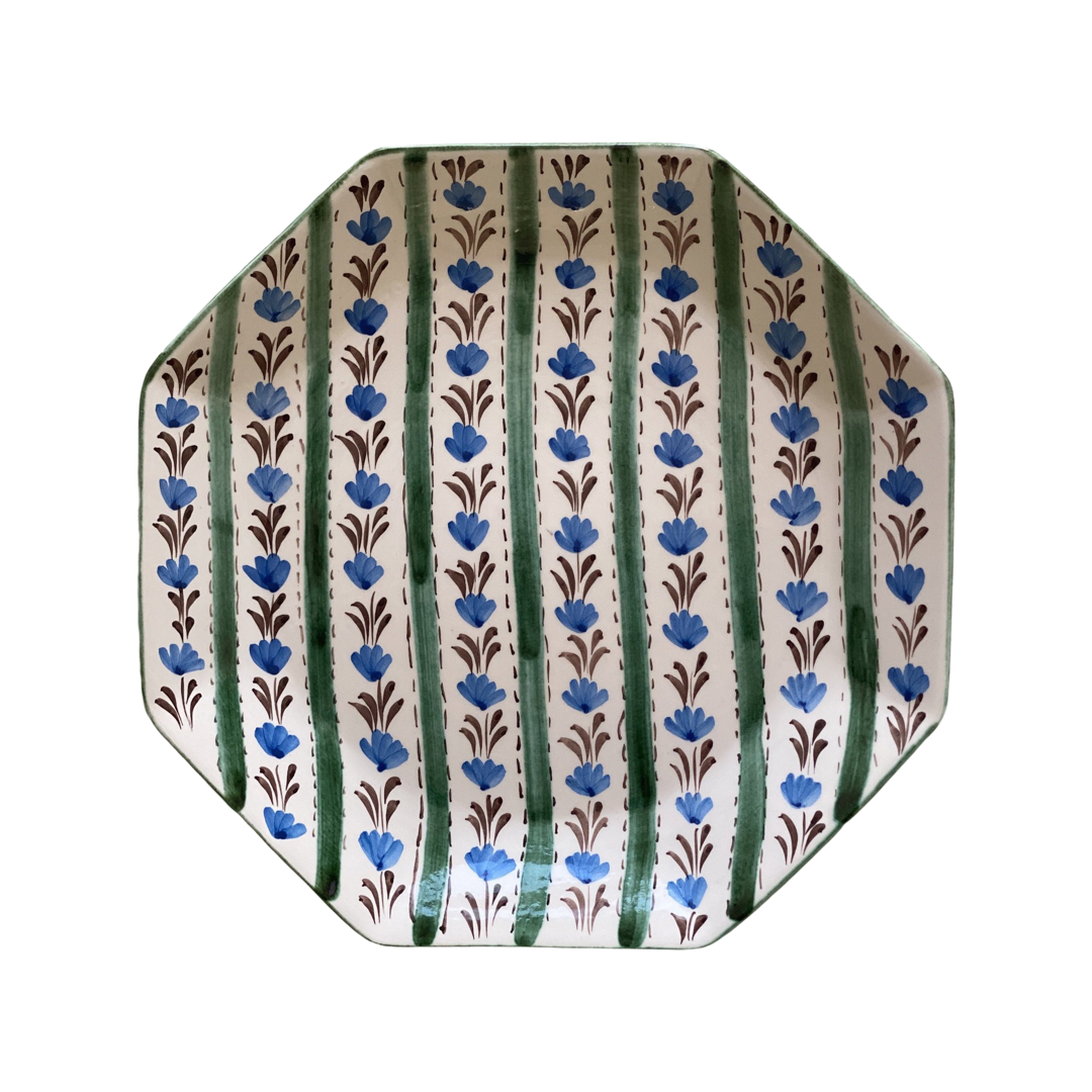Chita Green Stripe Dinner Plate