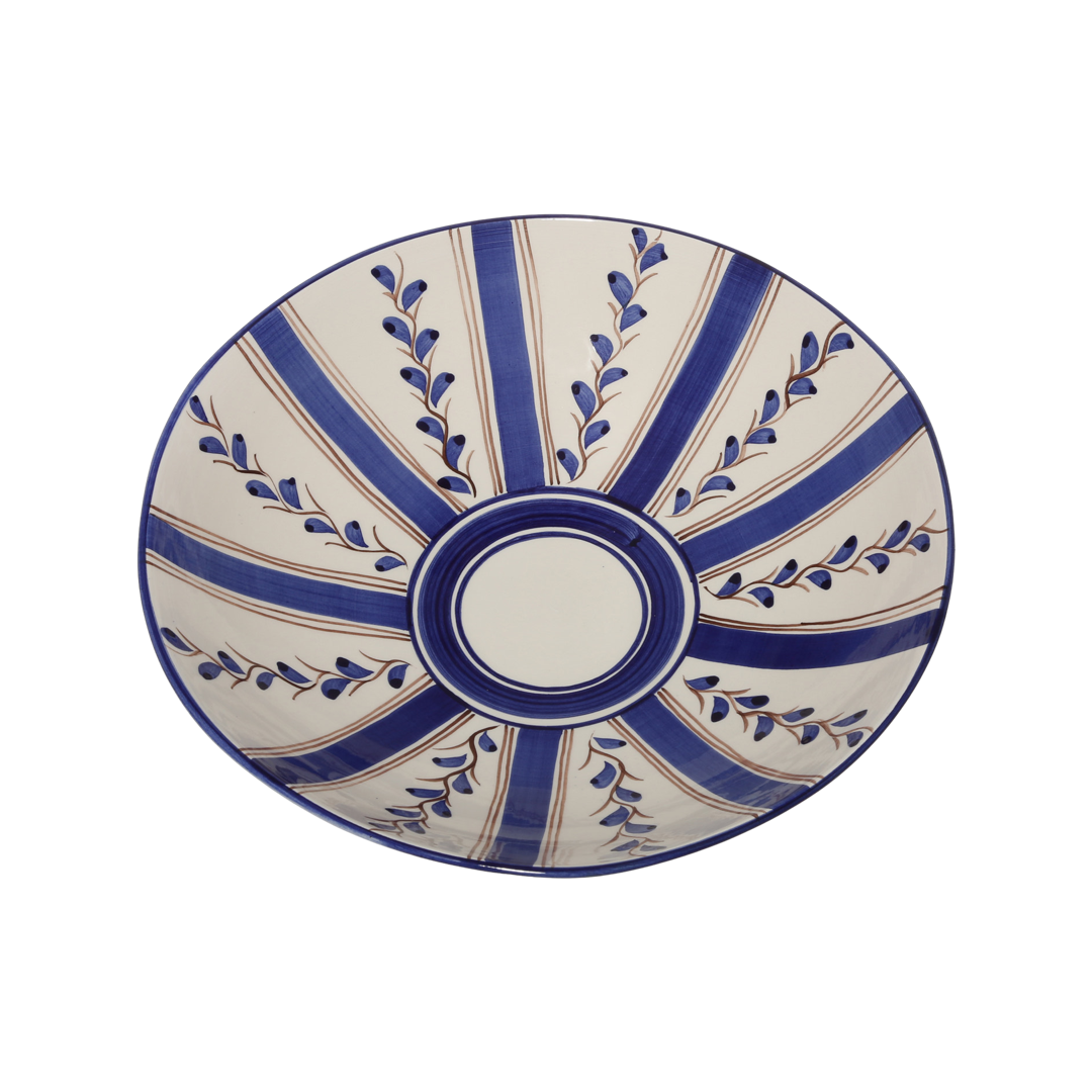 Blue Stripe Serving Bowl