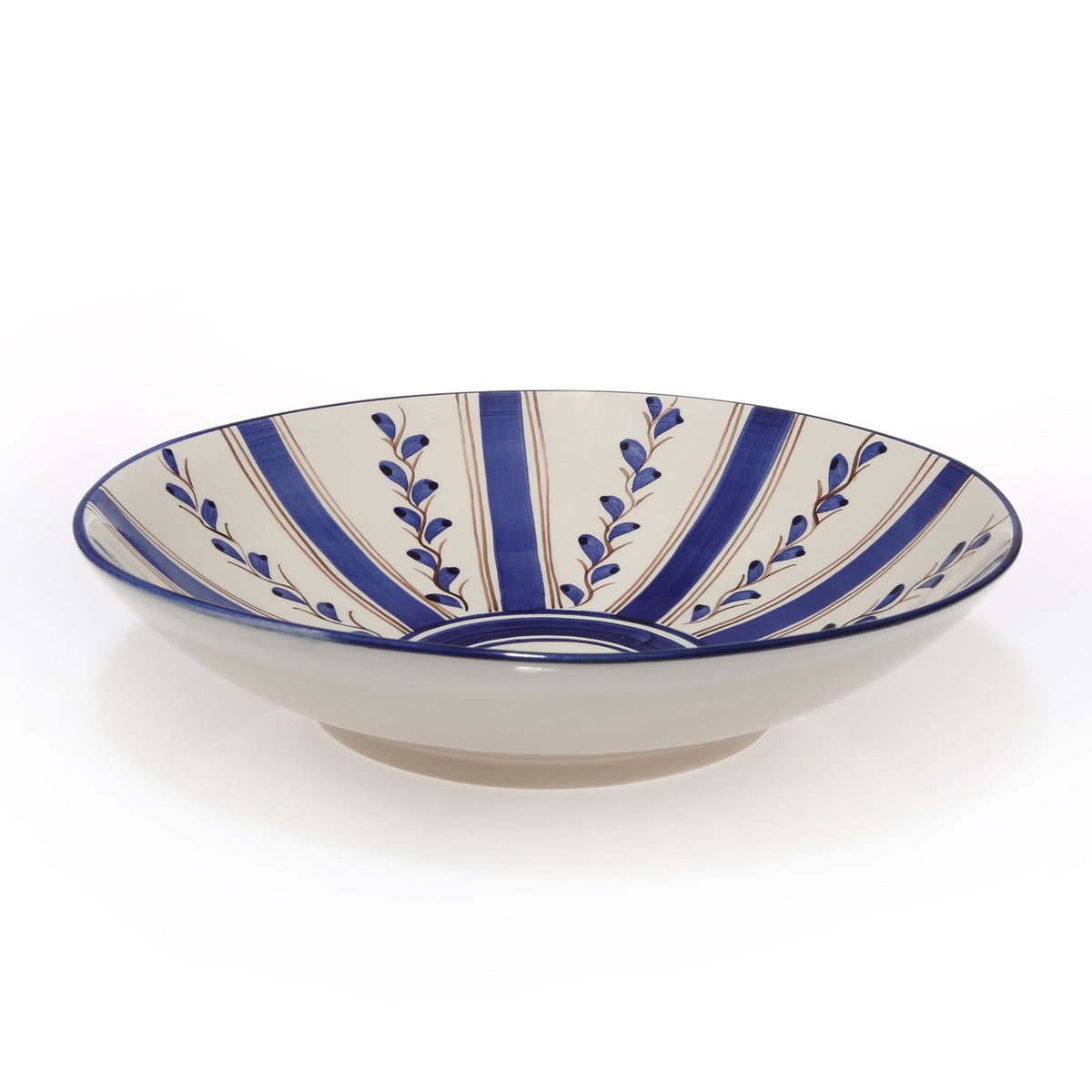 Blue Stripe Serving Bowl