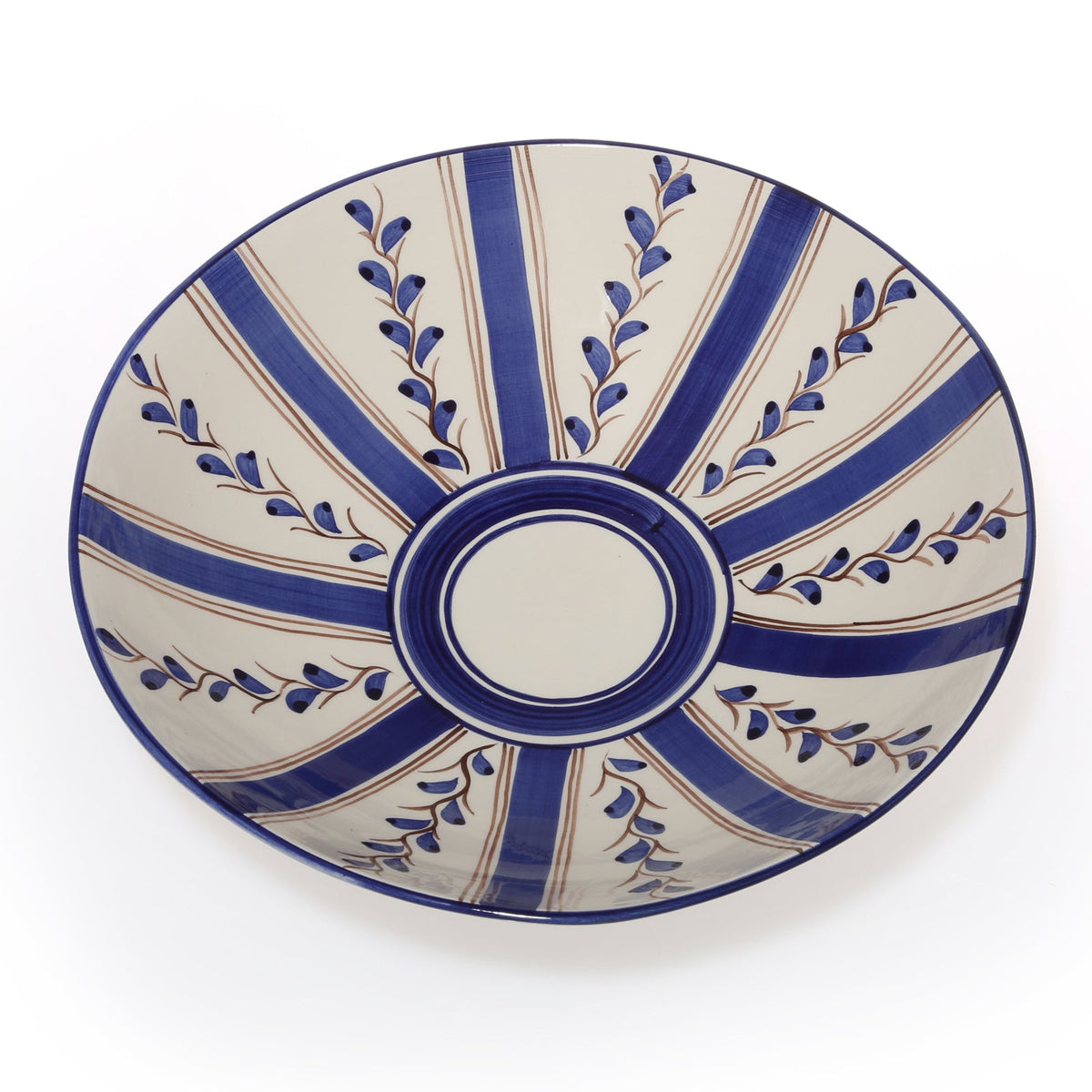 Blue Stripe Serving Bowl