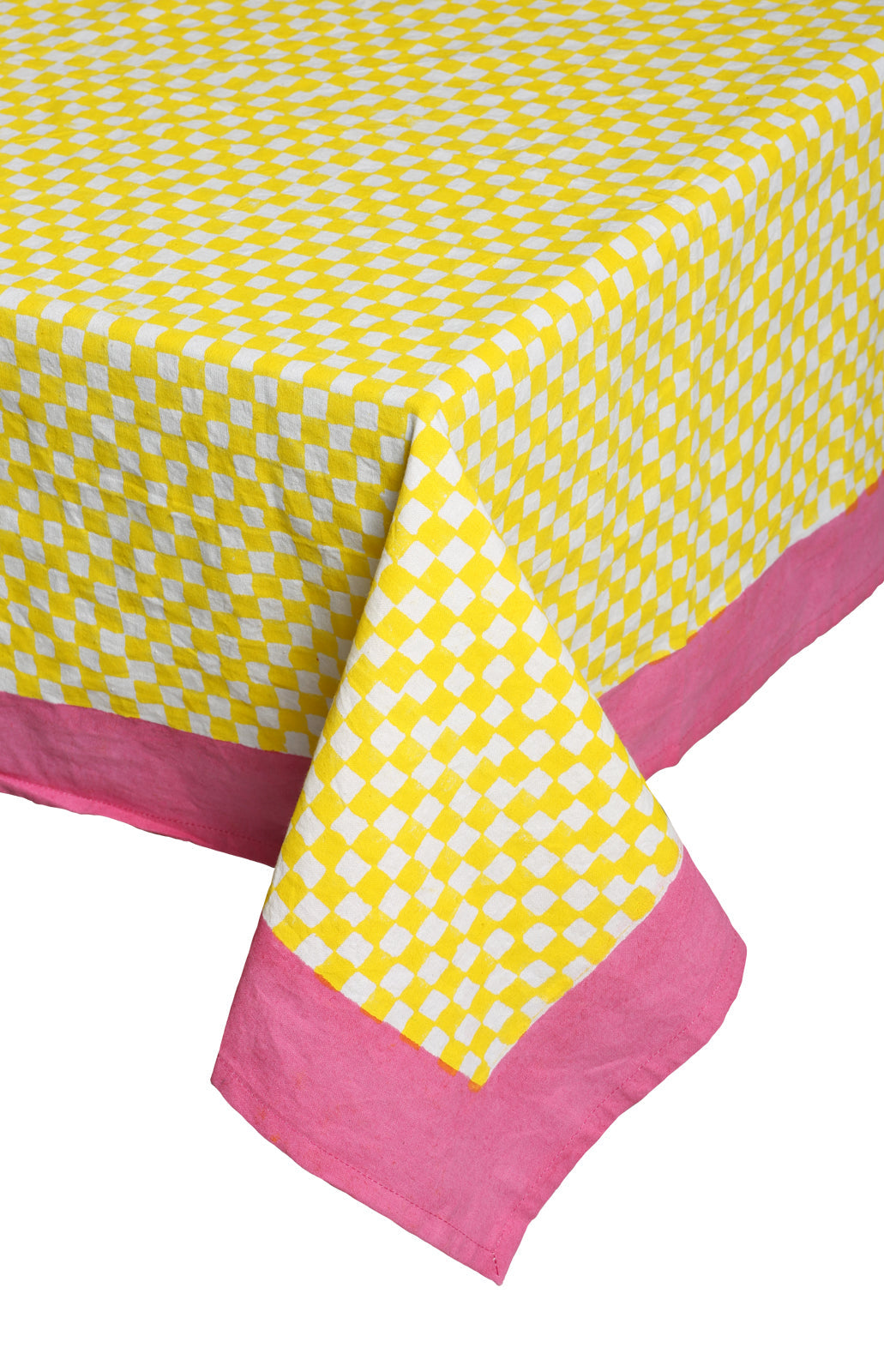 Yellow Check Tablecloth