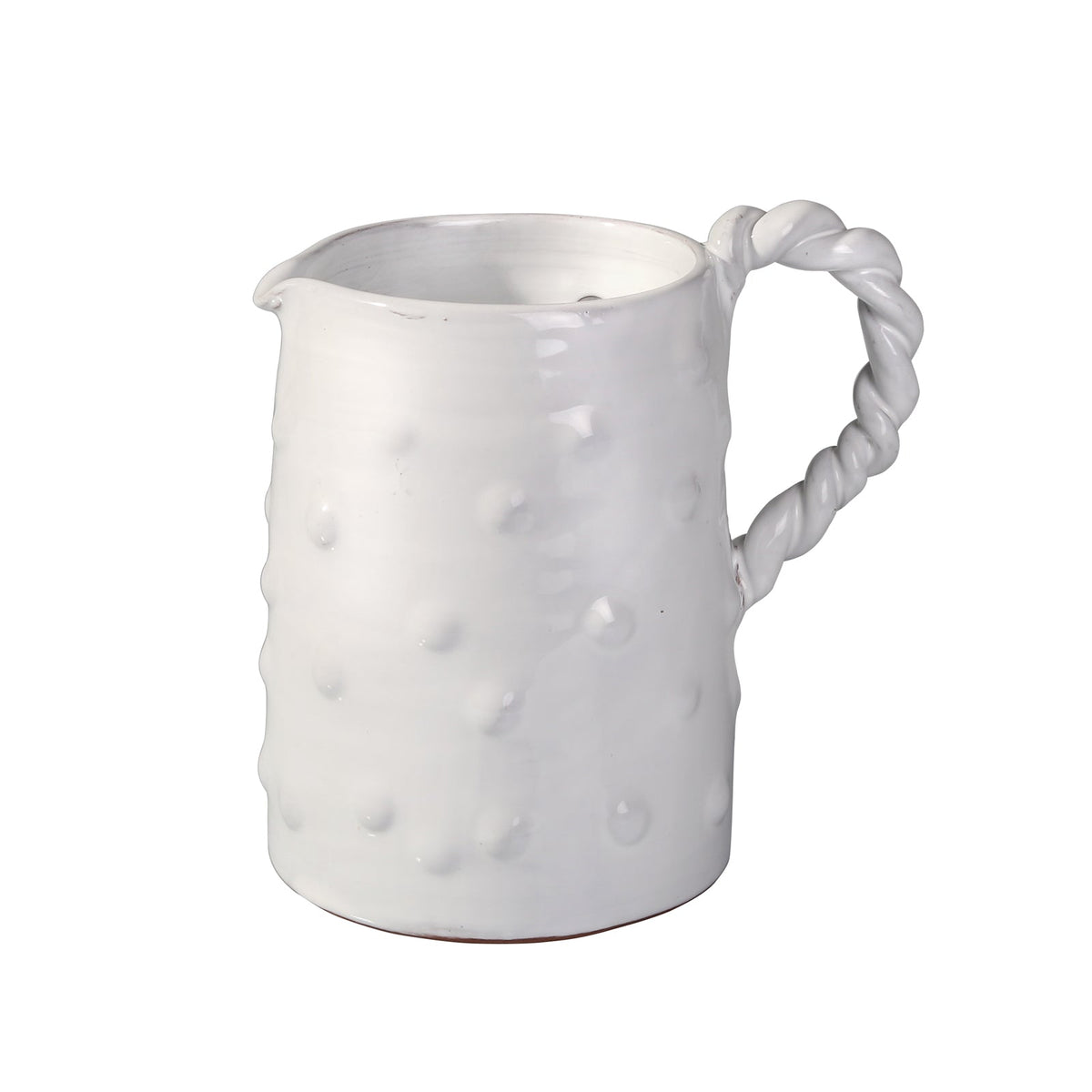 White Twisted Handle Jug